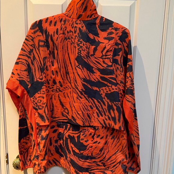 Adidas sz L Running Jacket - orange, dk navy - perfect for Oilers fans - mesh - Picture 2 of 13